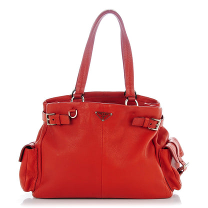 Prada Vitello Daino Shoulder Bag Arancio 1 of 11