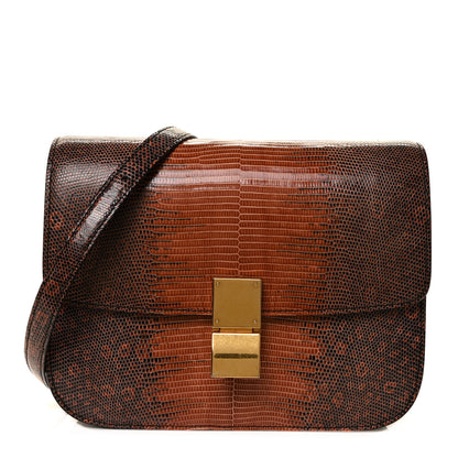 Celine Lizard Medium Classic Box Flap Bag Cognac 1 of 7