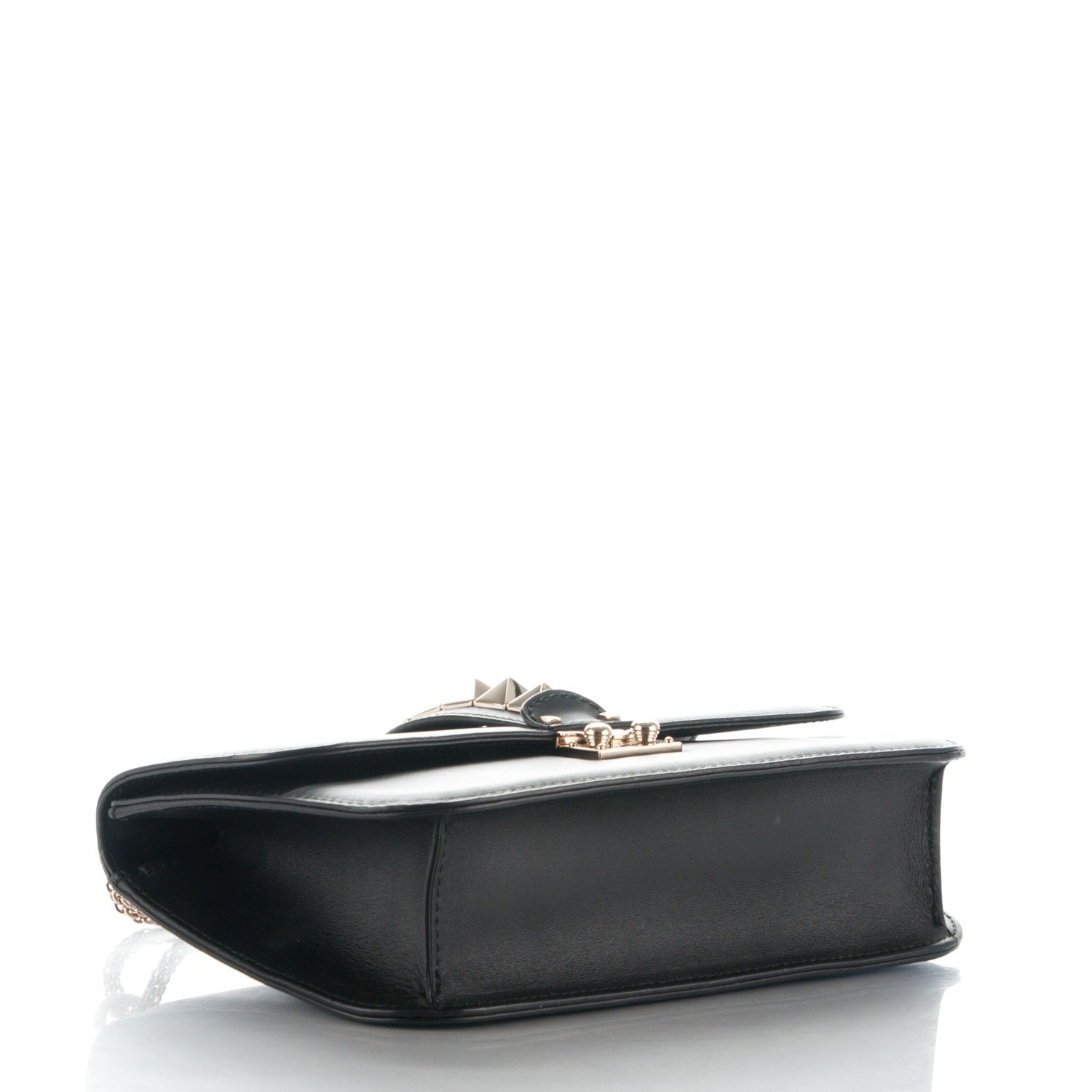 Valentino Garavani Vitello Medium Glam Lock Rockstud Flap Black 4 of 7