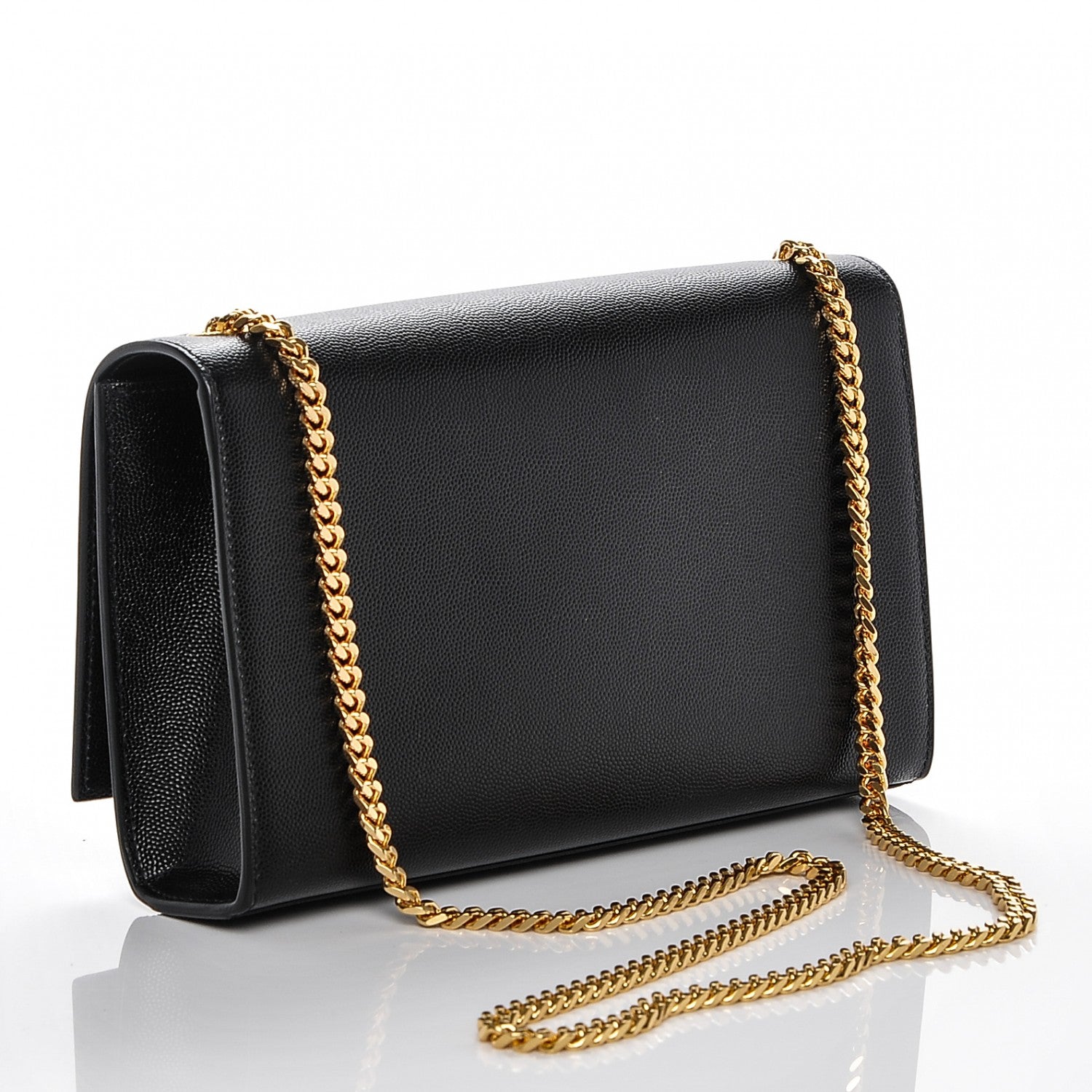 Saint Laurent Grain De Poudre Medium Classic Monogram Kate Satchel Black 3 of 6