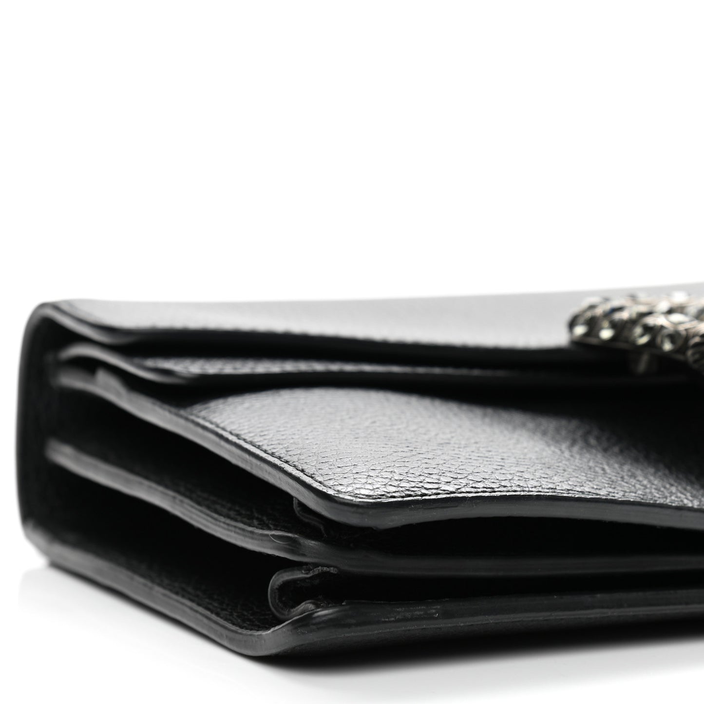Pebbled Calfskin Small Dionysus Shoulder Bag Black