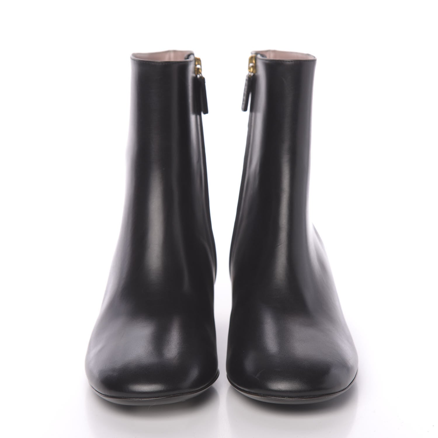Gucci Calfskin Diamond Heel Ankle Boots 37 Black 2 of 9