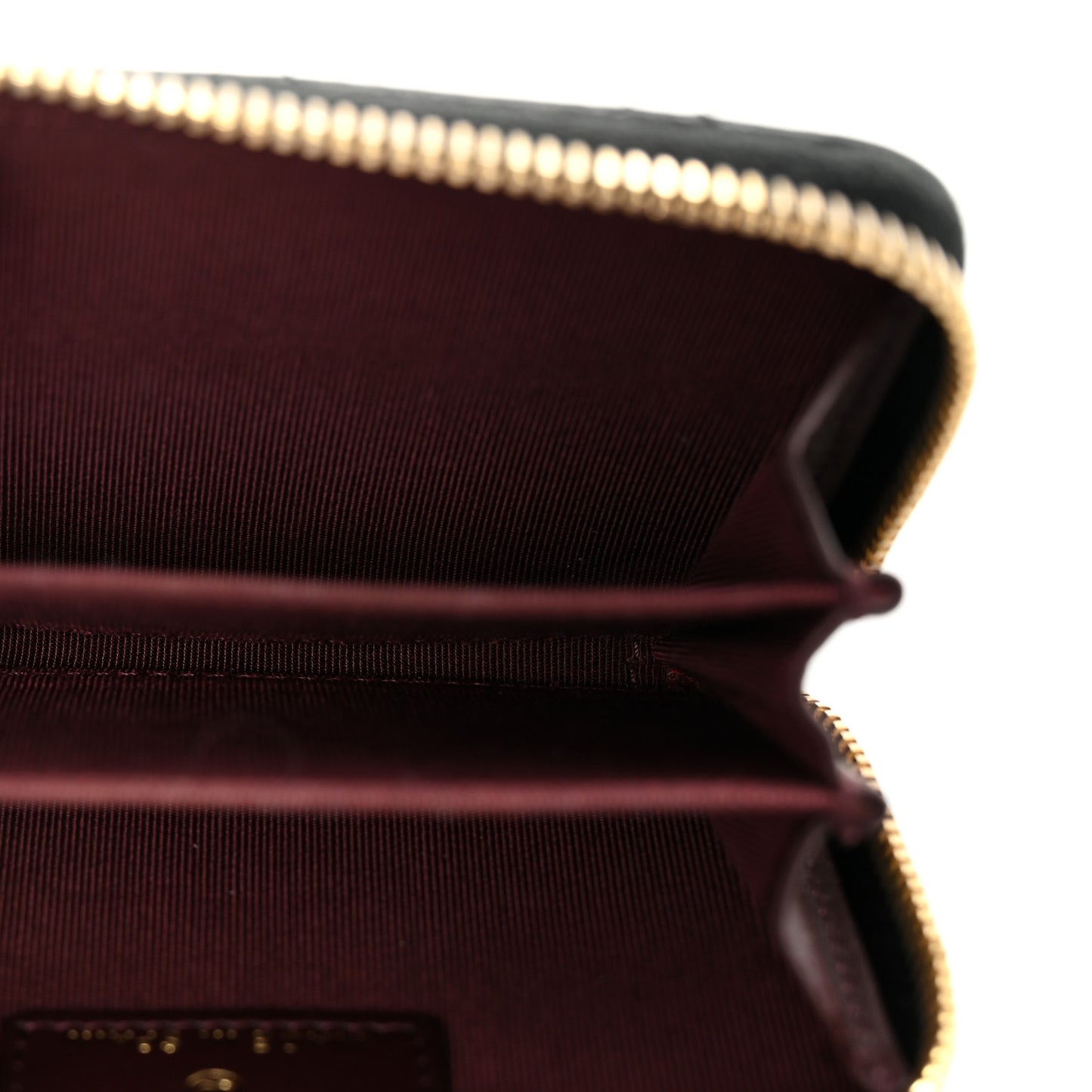 Caviar Quilted Zip Coin Purse Black