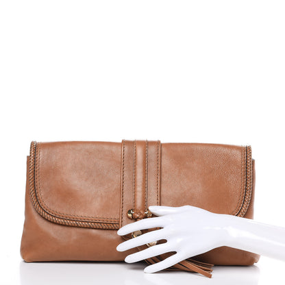 Gucci Pebbled Calfskin Marrakech Clutch Camel 2 of 15