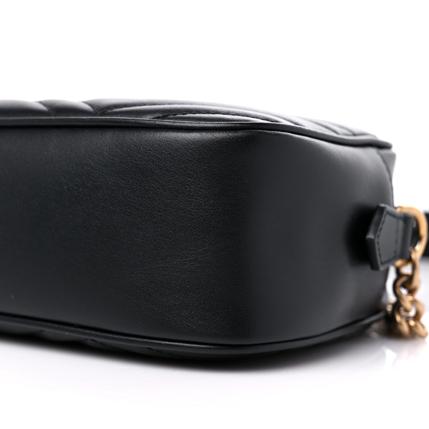 Gucci Calfskin Matelasse Small GG Marmont Chain Shoulder Bag Black 8 of 8