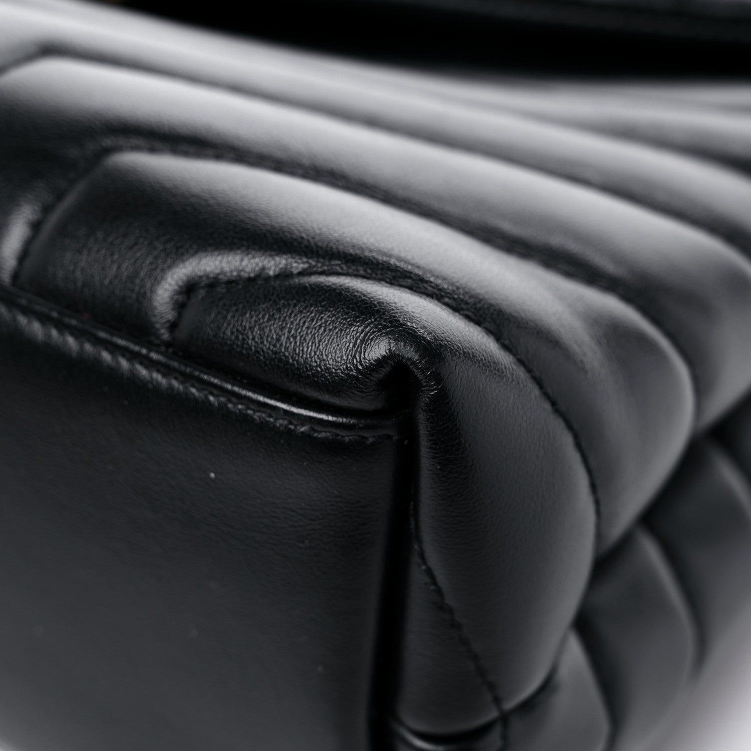 Saint Laurent Calfskin Y Quilted Monogram Medium Loulou Chain Satchel Black 9 of 18