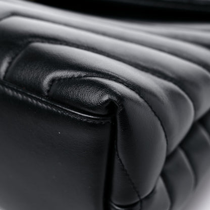 Saint Laurent Calfskin Y Quilted Monogram Medium Loulou Chain Satchel Black 9 of 18