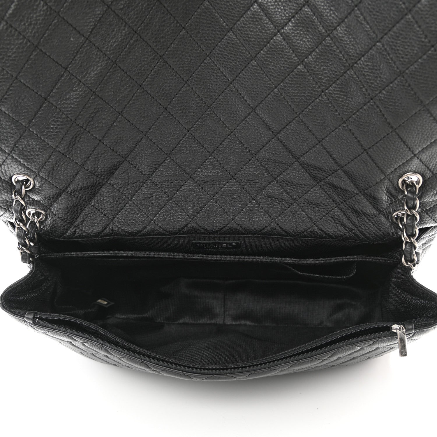 Chanel Calfskin Quilted XXL Travel Flap Bag Black 5 of 10
