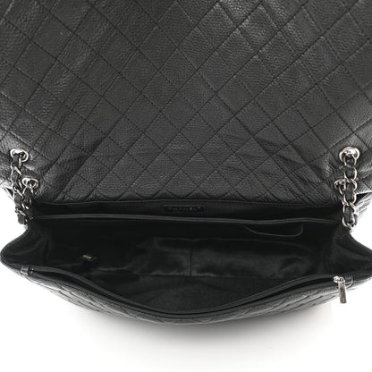 Chanel Calfskin Quilted XXL Travel Flap Bag Black 5 of 10