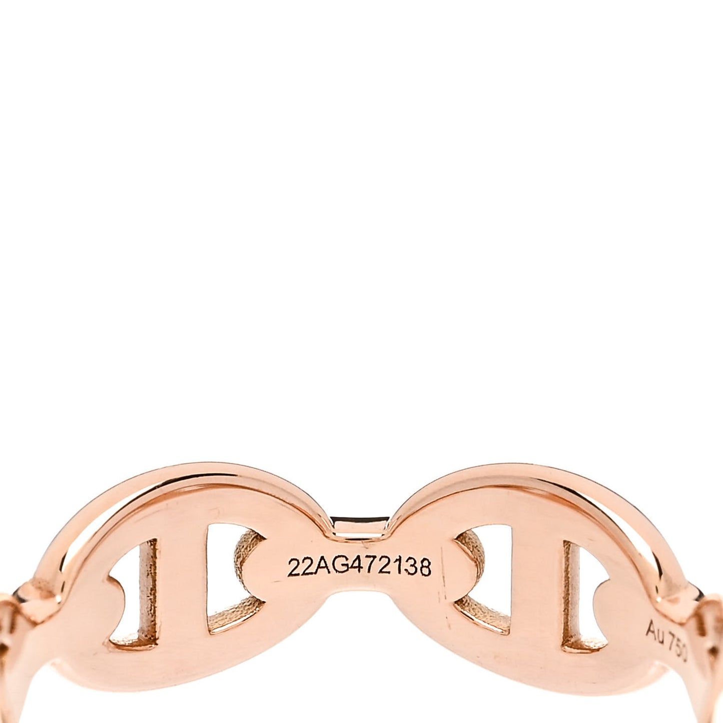 18K Rose Gold PM Chaine D'Ancre Enchainee Ring 51 5.75