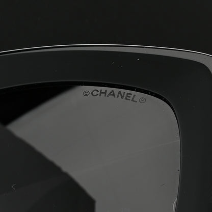 Chanel Acetate Rectangle Sunglasses 5435 Black 7 of 8