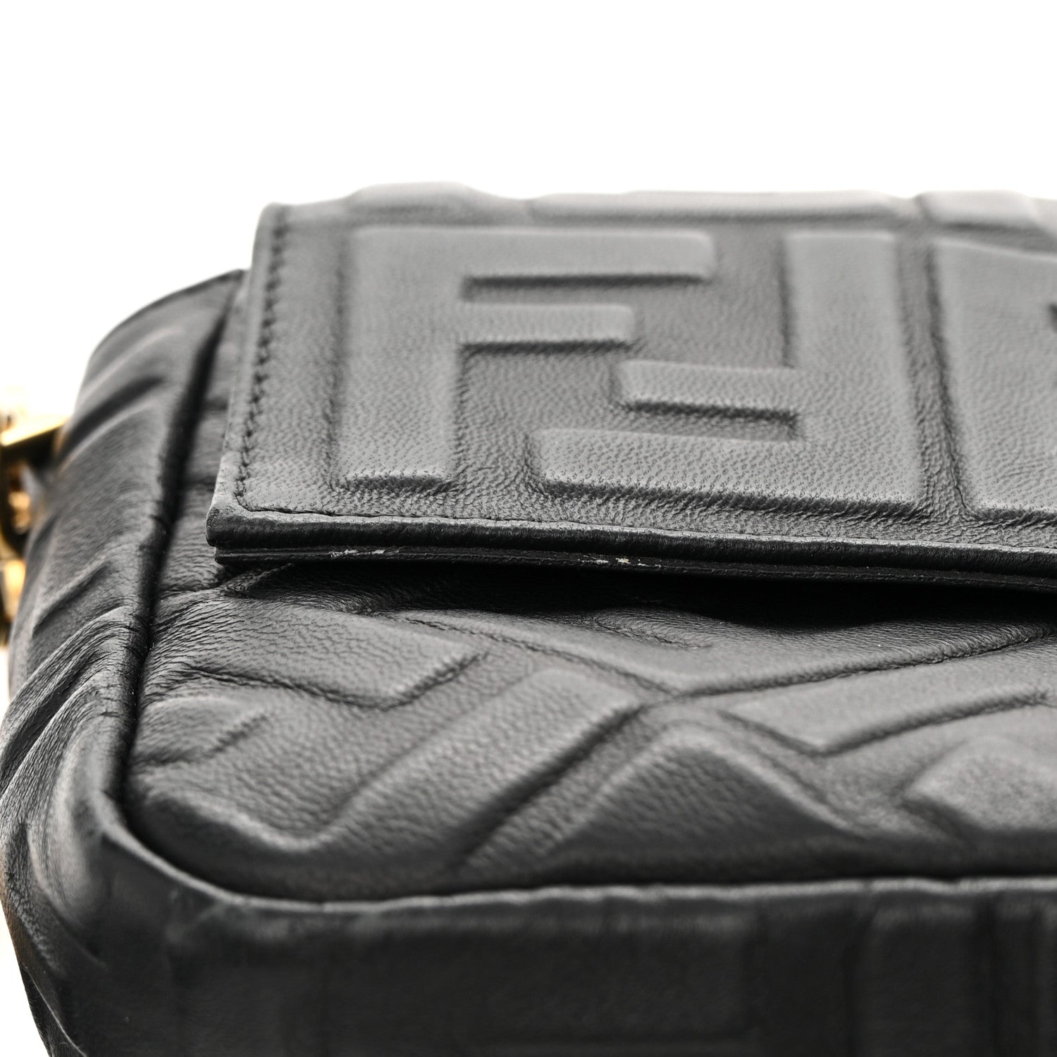 Fendi Nappa FF 1974 Embossed Baguette Black 14 of 16