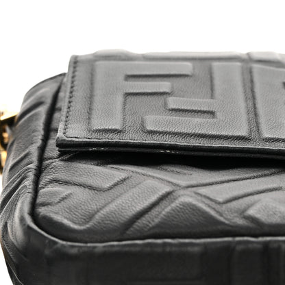 Fendi Nappa FF 1974 Embossed Baguette Black 14 of 16