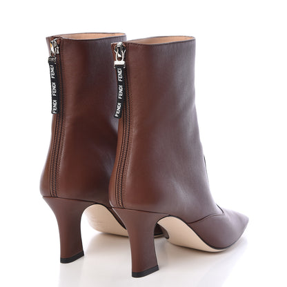 Fendi Lambskin FFreedom Ankle Boots 40 Brown 4 of 8