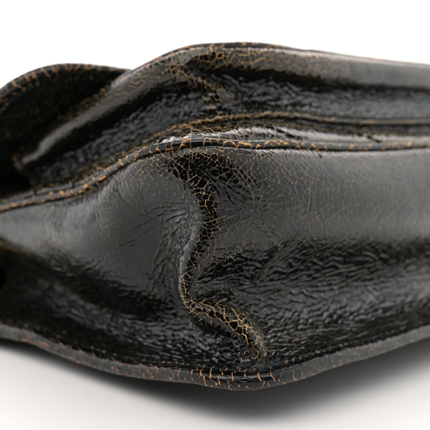 Saint Laurent Crinkled Calfskin Matelasse Monogram Medium Niki Chain Satchel Black Ocra 9 of 11