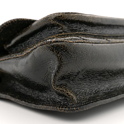 Saint Laurent Crinkled Calfskin Matelasse Monogram Medium Niki Chain Satchel Black Ocra 9 of 11