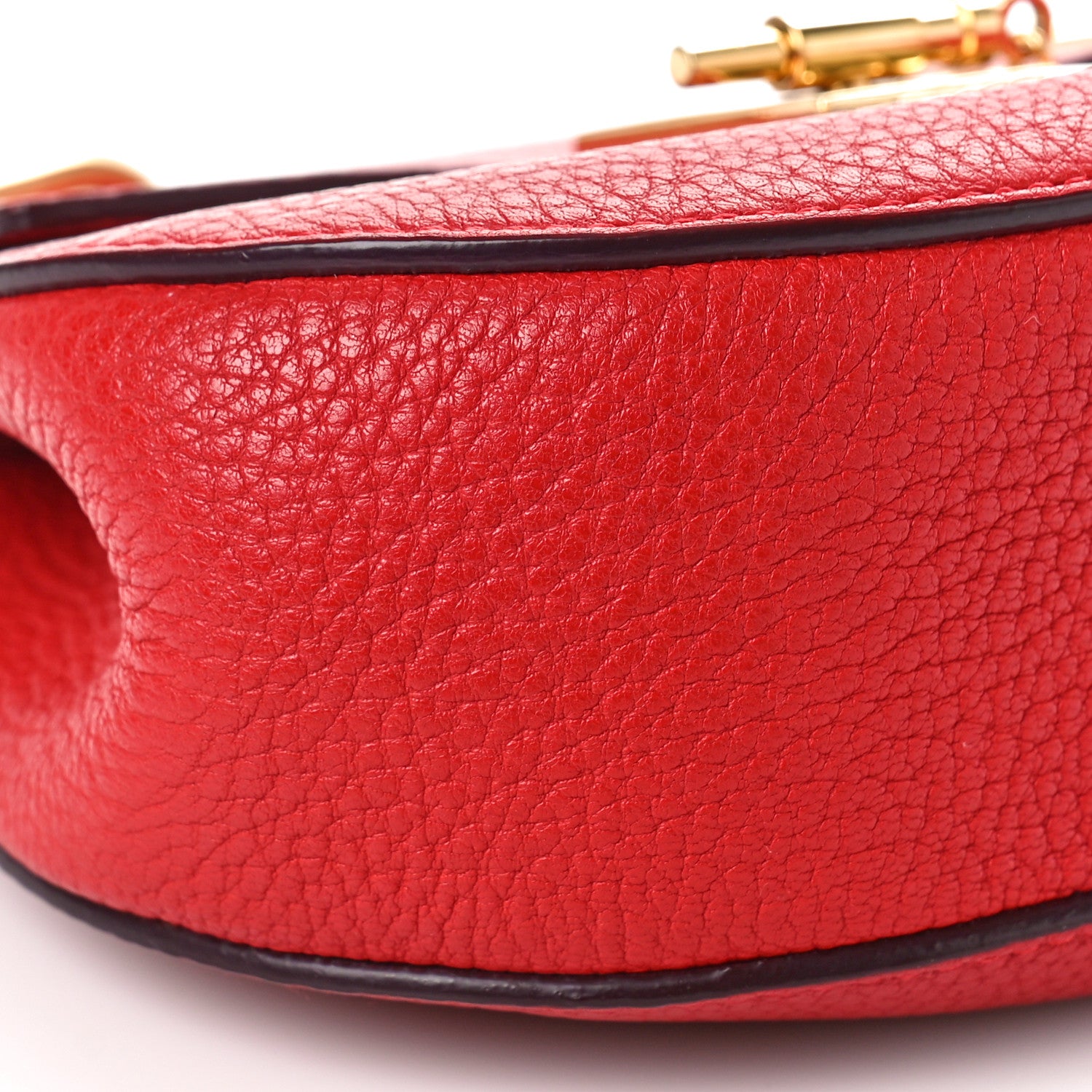Chloe Grained Lambskin Mini Drew Shoulder Bag Plaid Red 8 of 10