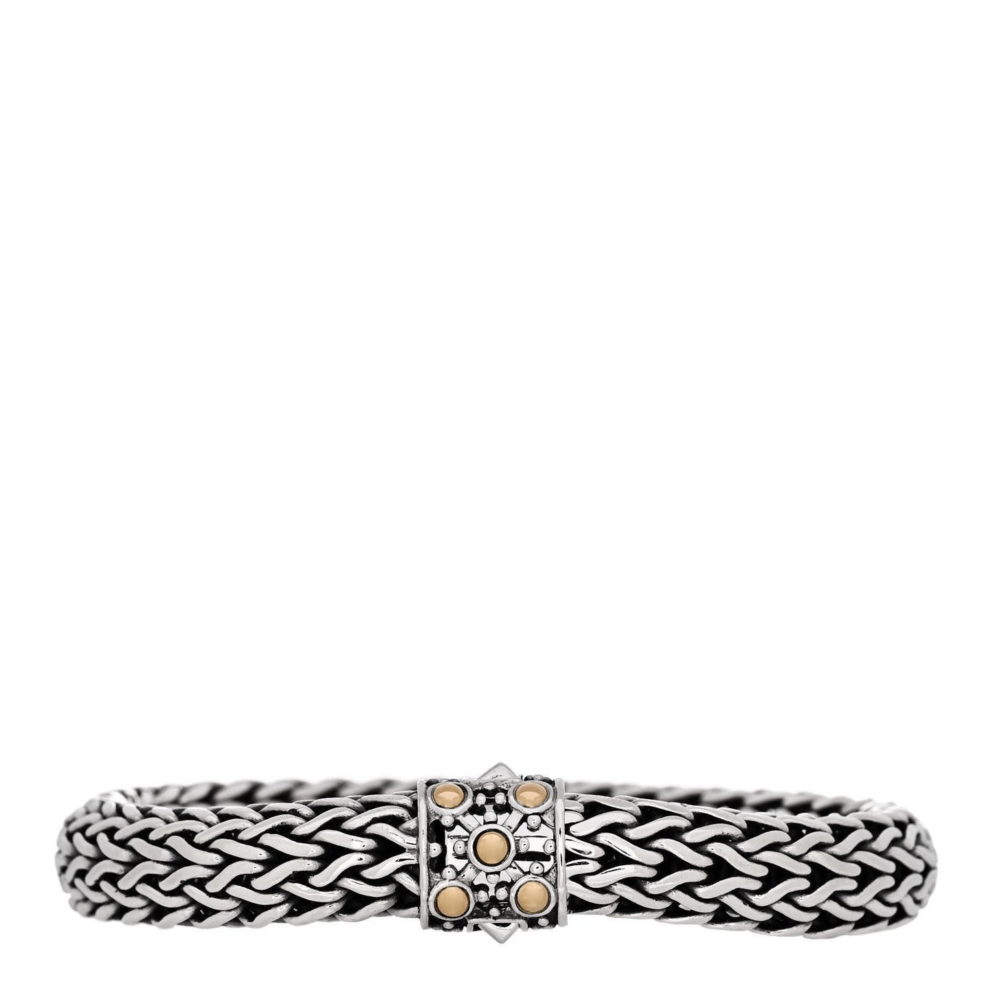 Sterling Silver 18K Yellow Gold 10mm Jaisalmer Classic Chain Dot Bracelet