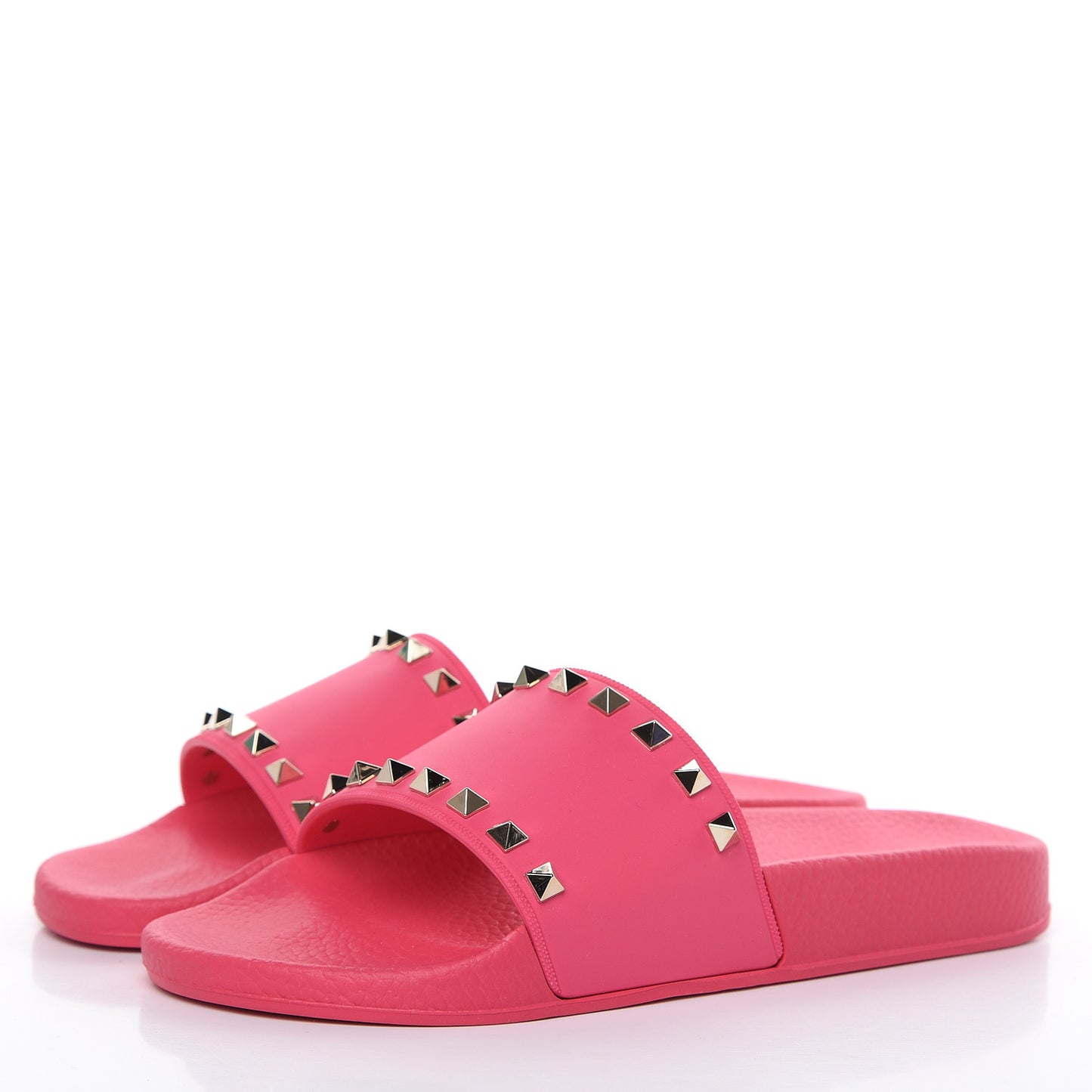 Rubber Rockstud Slide Sandals 39 Shadow Pink
