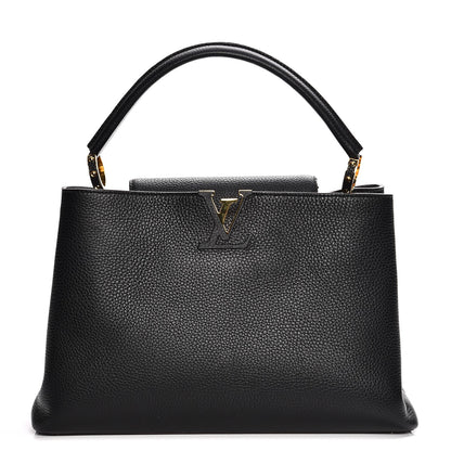 Louis Vuitton Taurillon Capucines MM Black 1 of 10