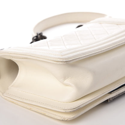 Chanel Lambskin Quilted Small Boy Flap Ivory 12 of 14