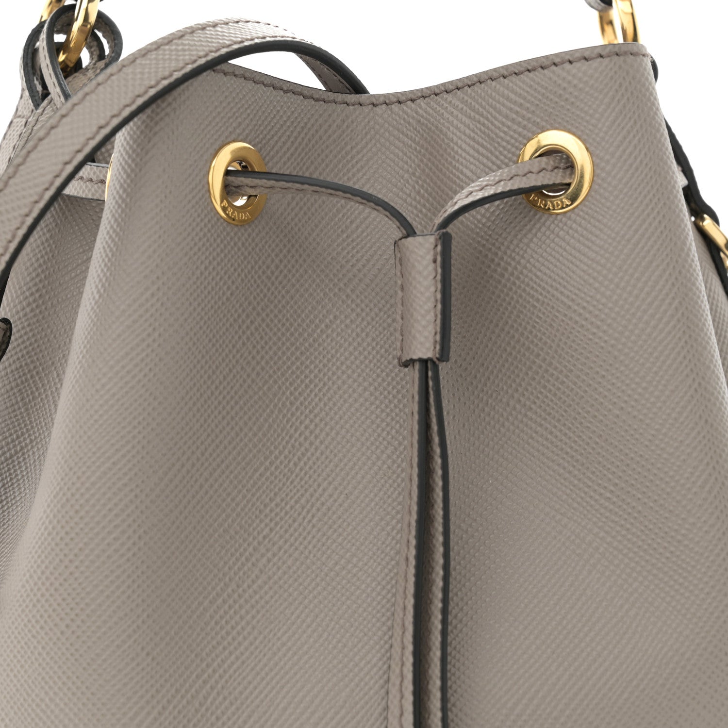 Prada Saffiano Cuir Bucket Bag Argilla 8 of 10