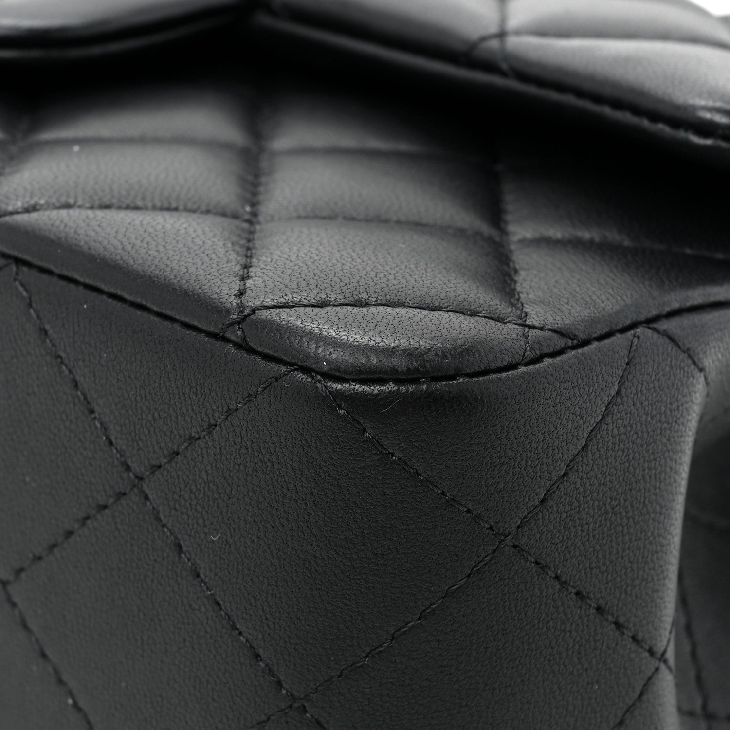 Chanel Lambskin Quilted Mini Top Handle Rectangular Flap Black 12 of 13