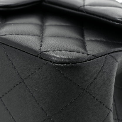 Chanel Lambskin Quilted Mini Top Handle Rectangular Flap Black 12 of 13