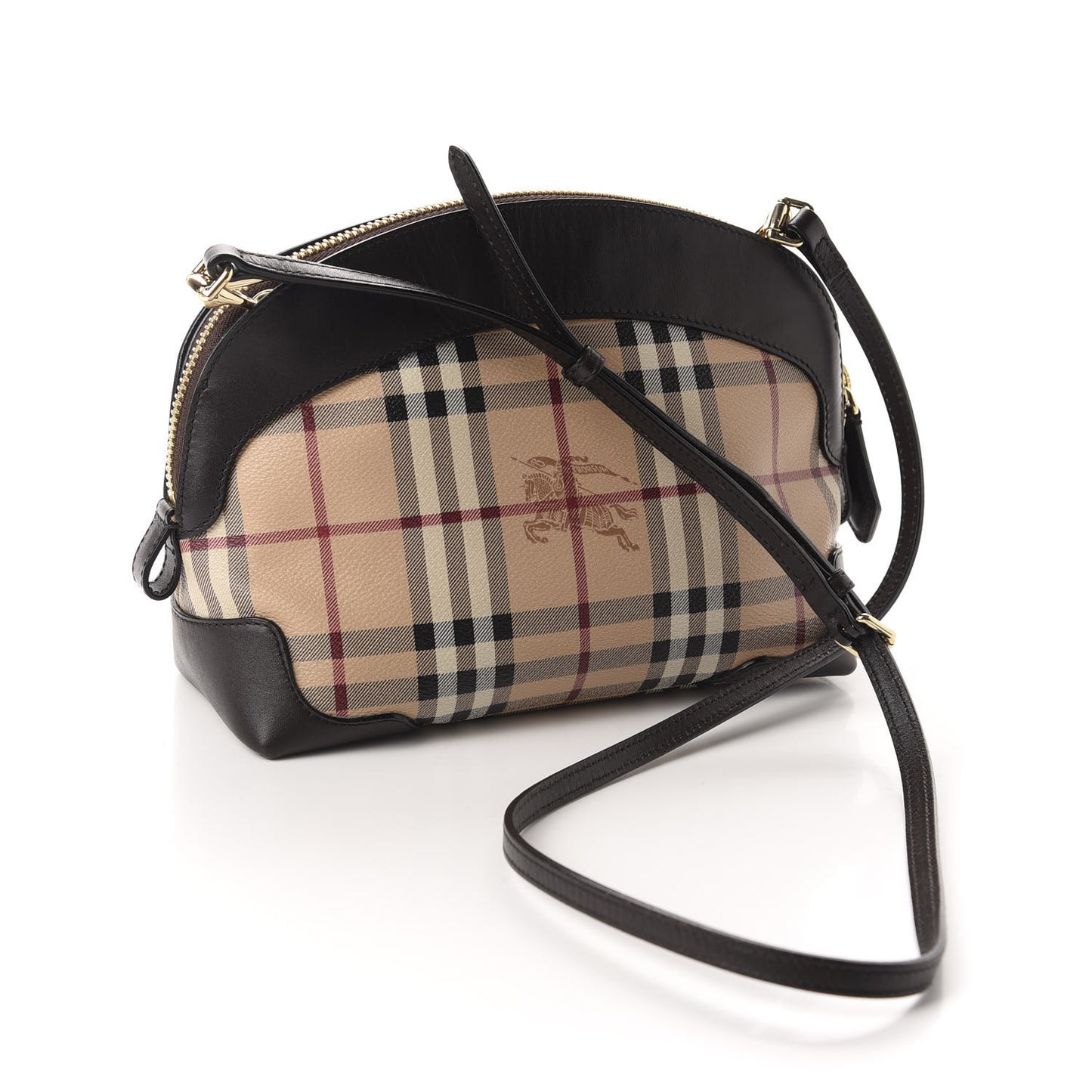 Haymarket Check Small Primrose Crossbody Bag Chocolate