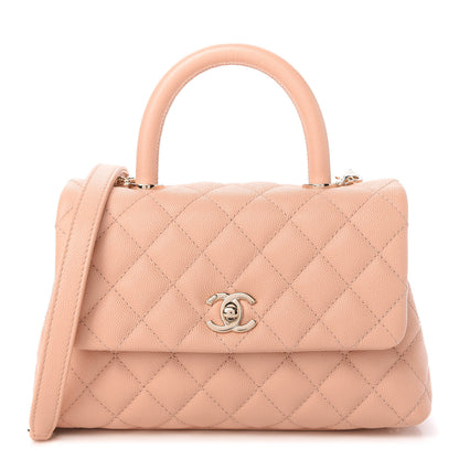 Chanel Caviar Quilted Mini Coco Handle Flap Light Pink 1 of 10