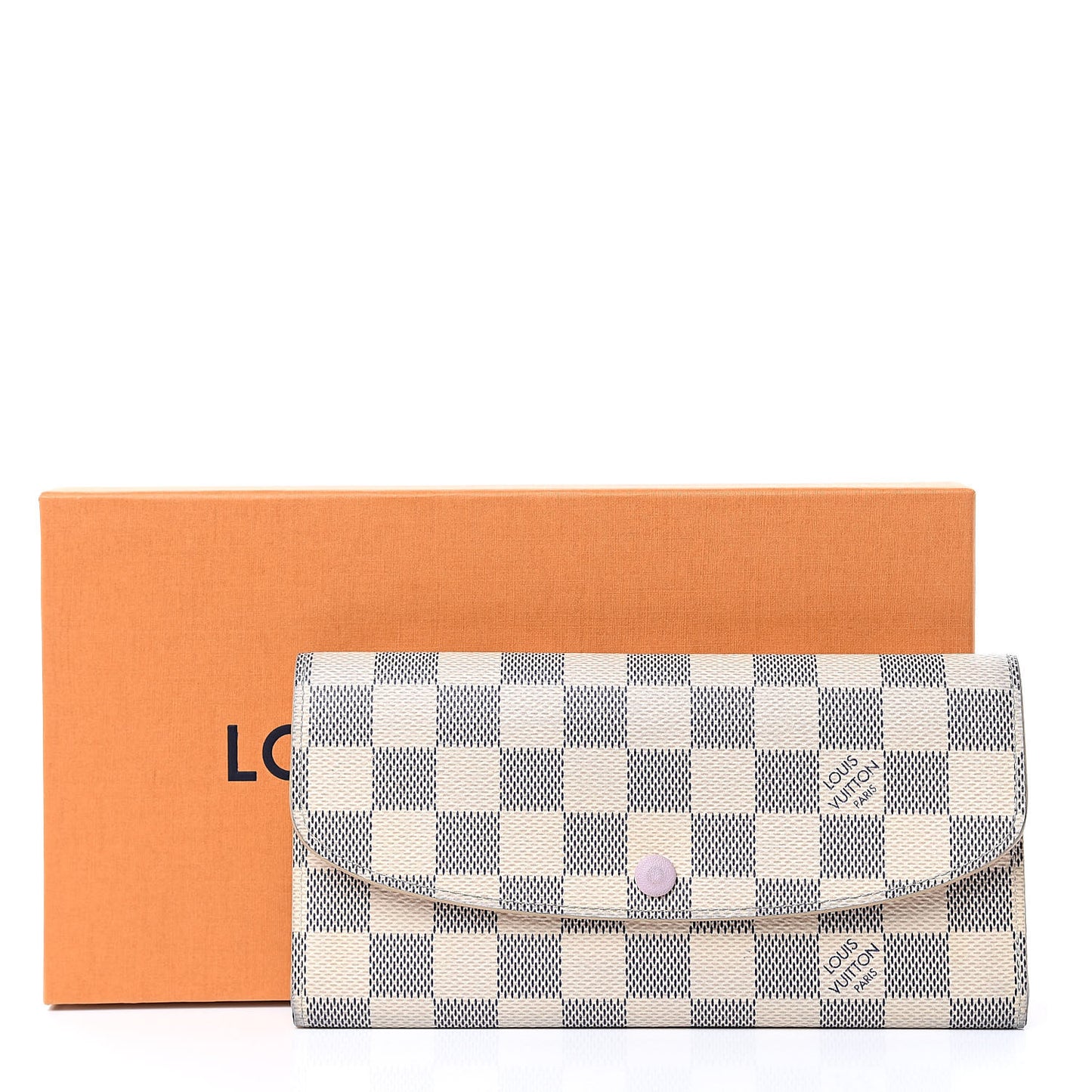 Damier Azur Emilie Wallet Rose Ballerine