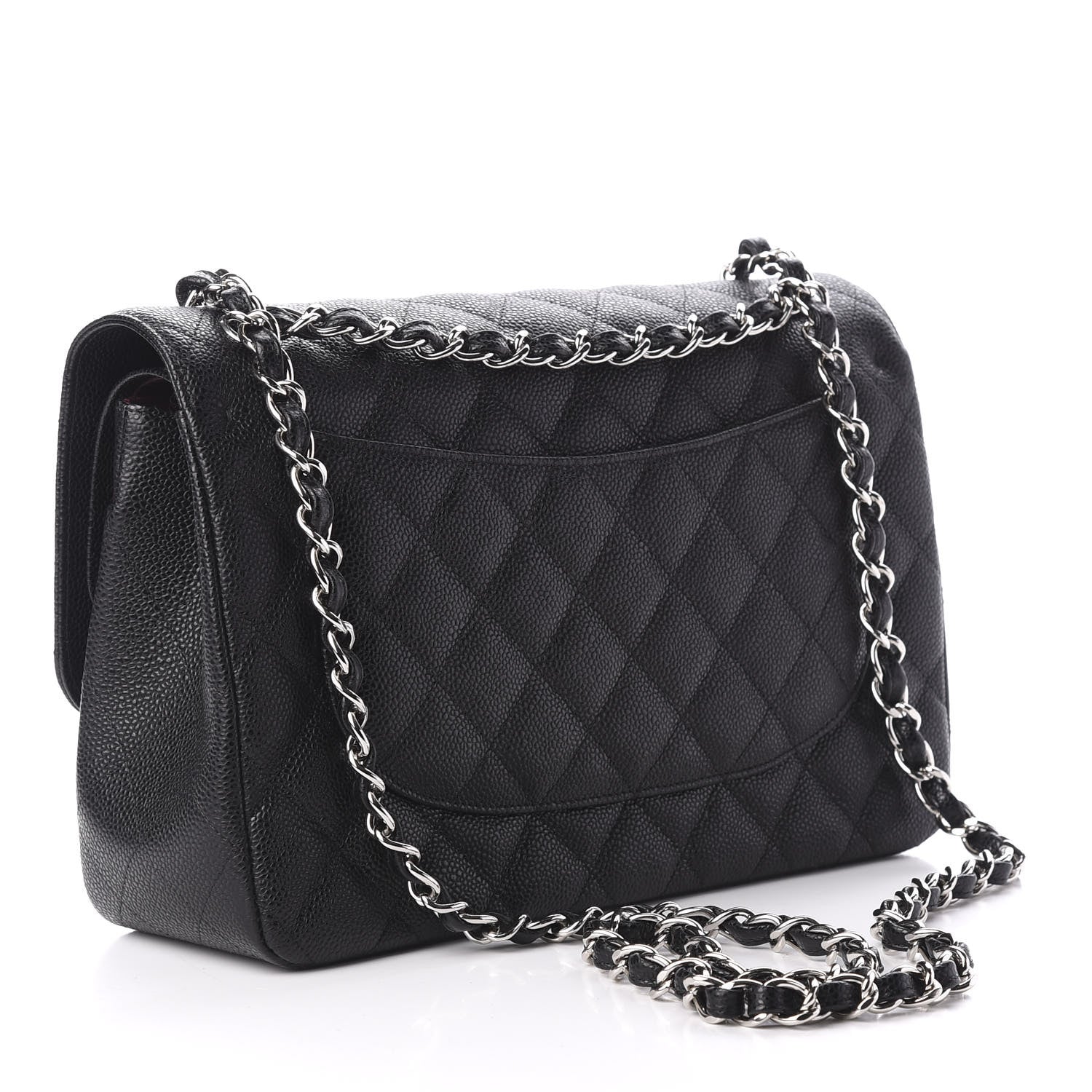 Chanel Caviar Quilted Jumbo Double Flap Black 3 of 10