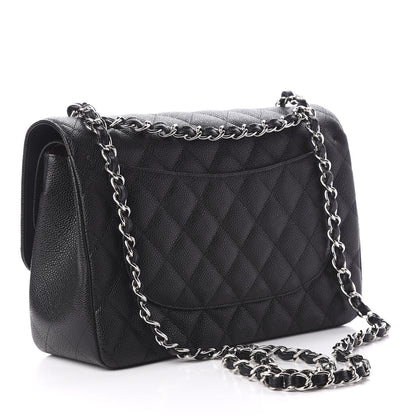 Chanel Caviar Quilted Jumbo Double Flap Black 3 of 10