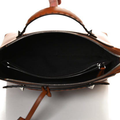 Fendi Vitello King Logo Embossed Medium By The Way Boston Bag Cuoio 4 of 9