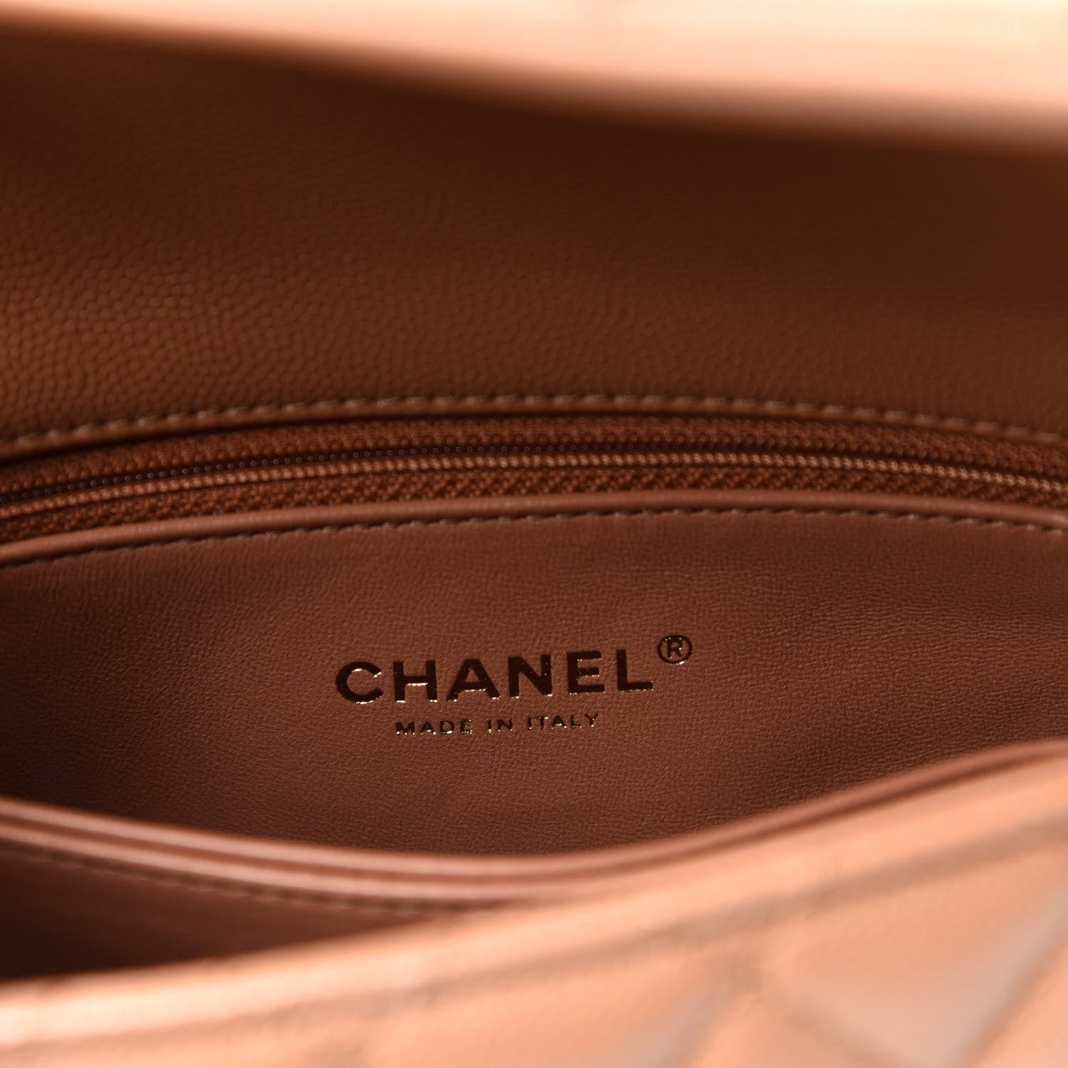 Chanel Caviar Quilted Lizard Embossed Mini Coco Handle Flap Brown 6 of 9