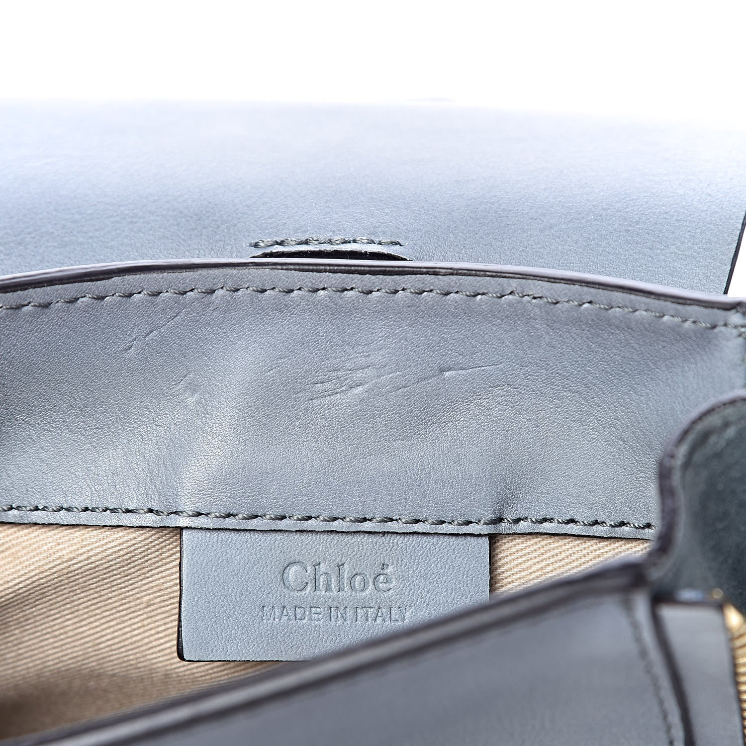 Chloe Suede Calfskin Mini Faye Backpack Cloudy Blue 9 of 15