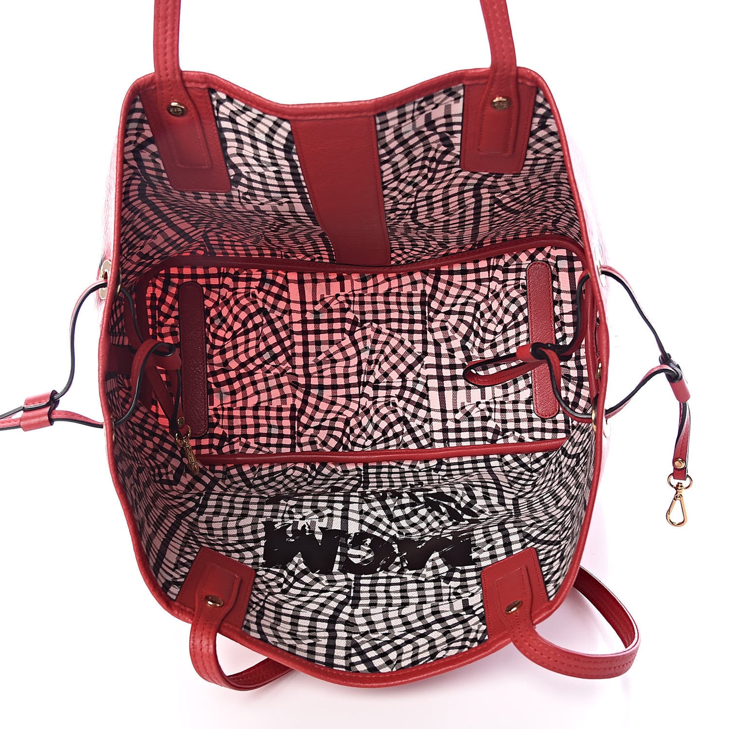 Visetos Medium Liz Reversible Shopper Tote Ruby Red
