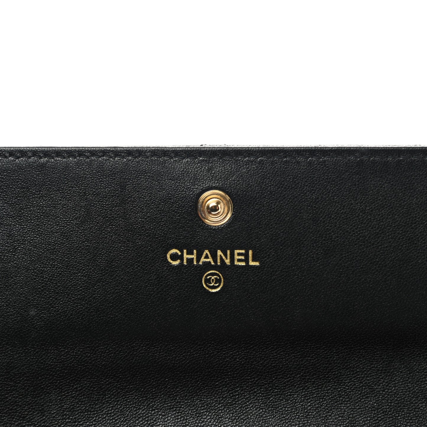 Lambskin Quilted Chanel 19 Flap Wallet Black
