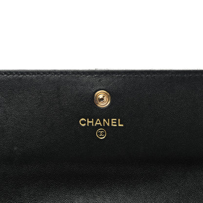 Chanel Lambskin Quilted Chanel 19 Flap Wallet Black 5 of 8
