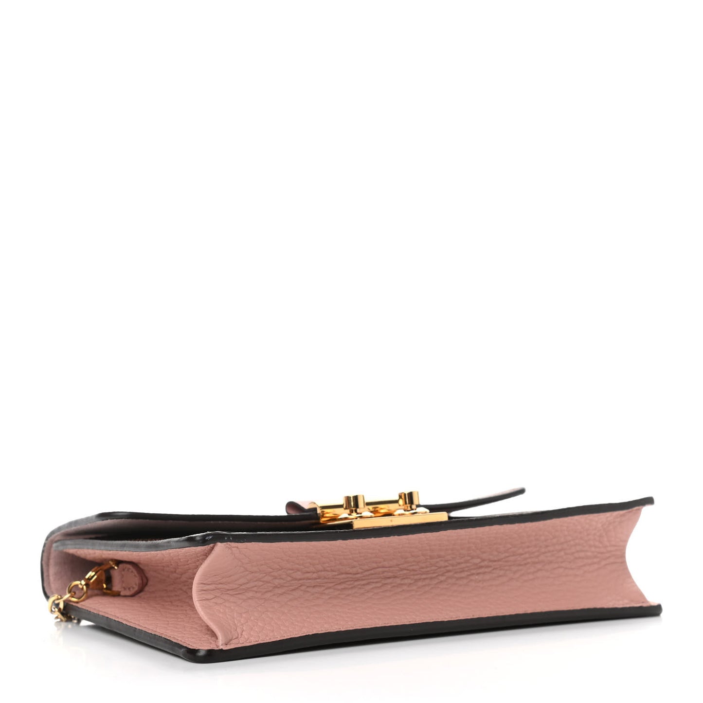 Damier Ebene Croisette Chain Wallet Magnolia