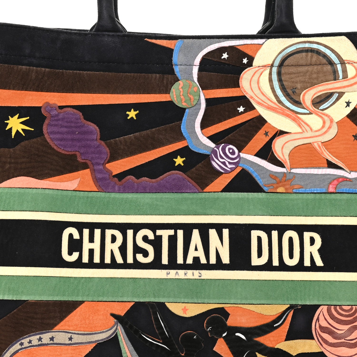 Christian Dior Suede Large L'Air Book Tote Black 8 of 12