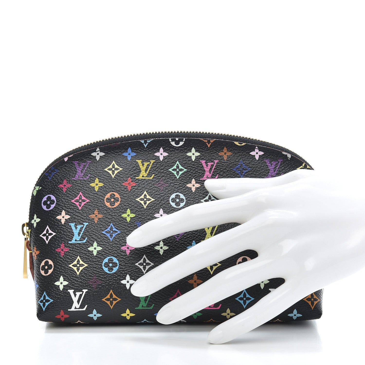 Louis Vuitton Monogram Multicolor Cosmetic Pouch Black Grenade 2 of 6