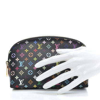 Louis Vuitton Monogram Multicolor Cosmetic Pouch Black Grenade 2 of 6