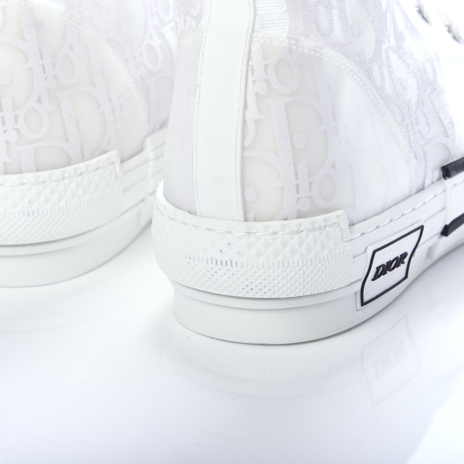 Christian Dior Technical Canvas Oblique Mens B23 High Top Sneakers 40 White 10 of 12