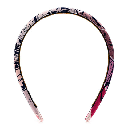 Hermes Silk Twill Jungle Love Rainbow Elsa Headband Rose 1 of 5