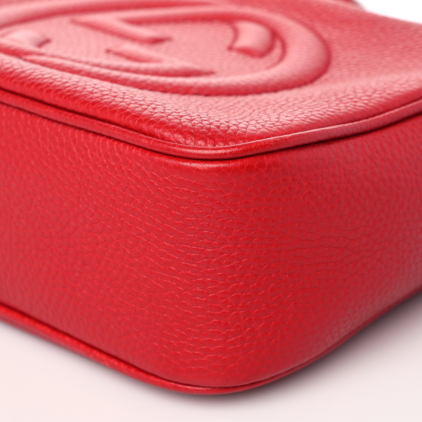 Pebbled Calfskin Small Soho Disco Bag Tabasco Red