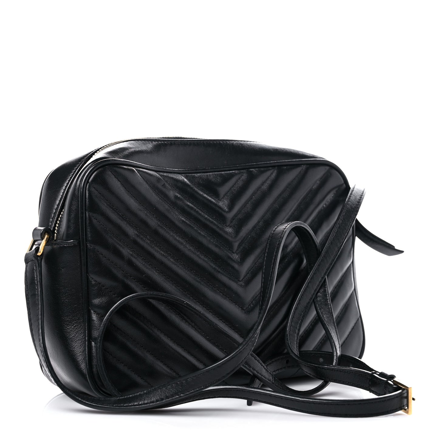 Calfskin Matelasse Monogram Lou Camera Bag Black