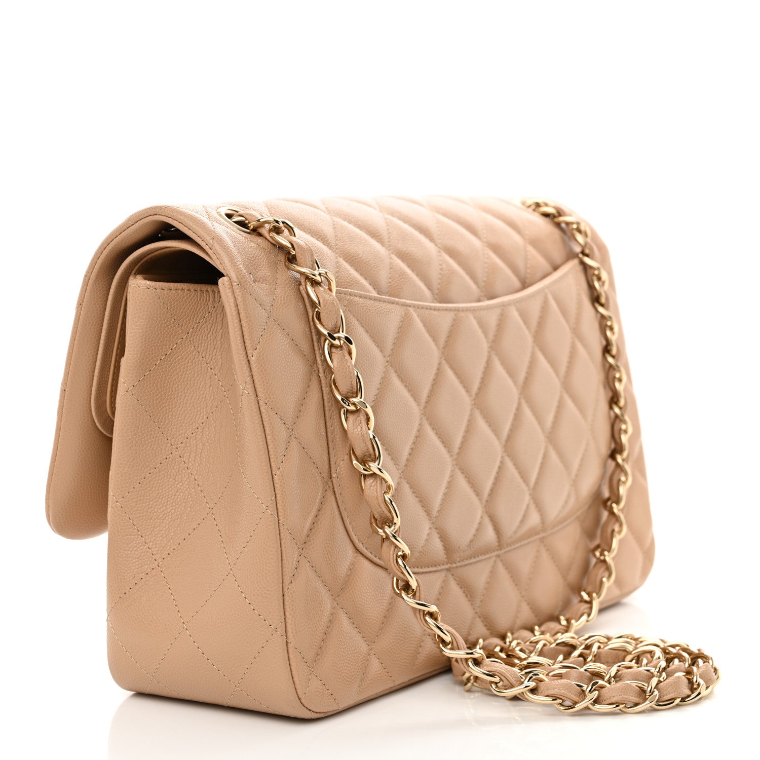 Chanel Caviar Quilted Jumbo Double Flap Beige Clair 2 of 10