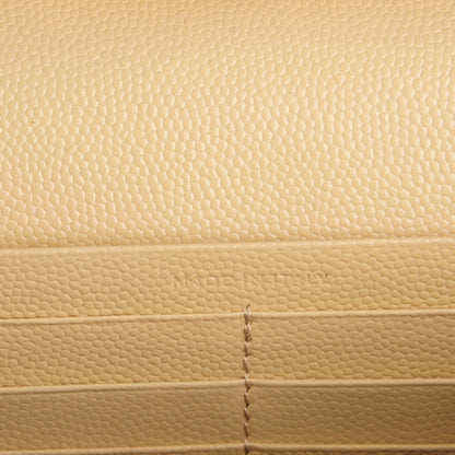 Saint Laurent Grain De Poudre Matelasse Chevron Monogram Chain Wallet Powder 7 of 8