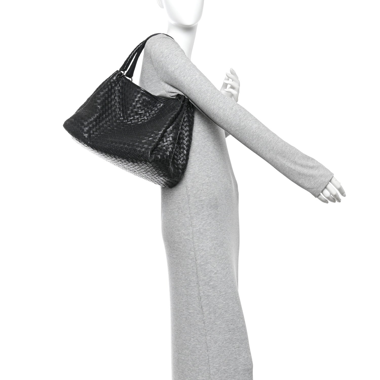 Bottega Veneta Nappa Intrecciato Parachute Bag Black 2 of 13